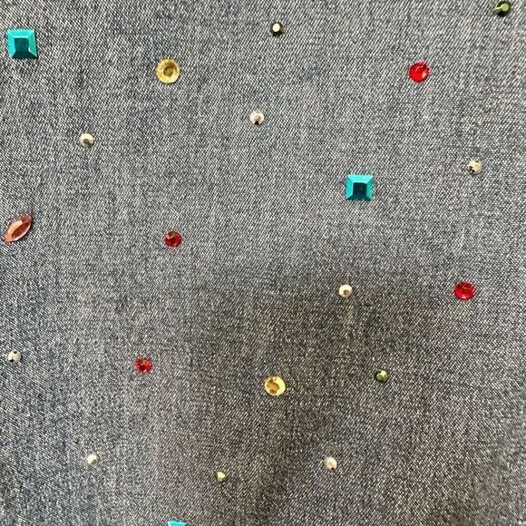 Quaker factory denim rhinestone shirt - Picture 7 of 9